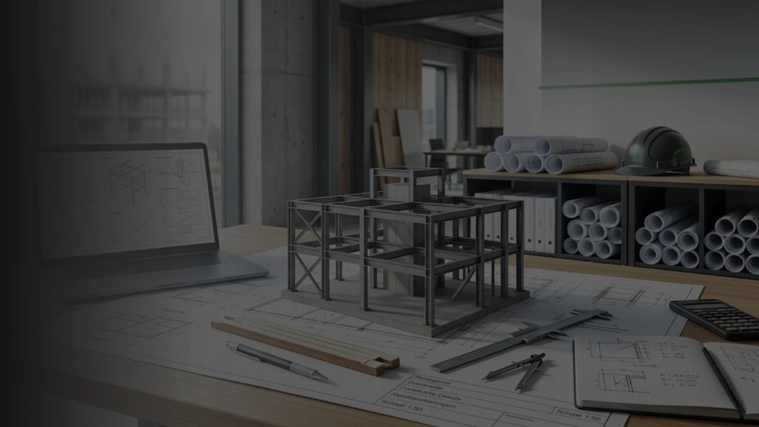 F&F structural engineering banner tekening en constructief ontwerp